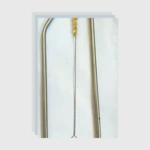 Stainless Steel Straws With Cleaner - Steel (1 ST+1 Bend) - EarthBased 