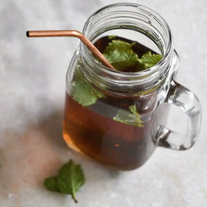 Copper Straws With Cleaner - Pack of 2 (Copper) Straight - EarthBased 