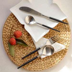 Grey & Black Steel Cutlery Set - EarthBased 