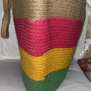 Colourfull Jute Tote Bag - EarthBased 