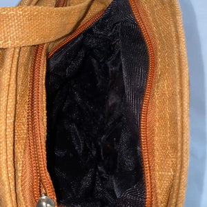 Oval Shital Pati & Jute Sling Bag - EarthBased 