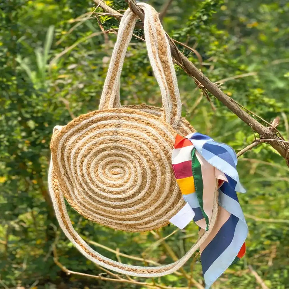 Jute Shoulder Sling Bag - EarthBased 
