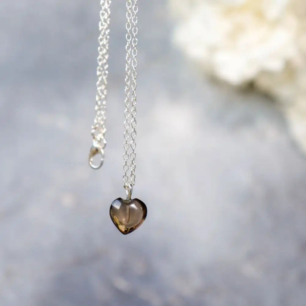 Hessonite Stone Pendant with Silver Chain - EarthBased 