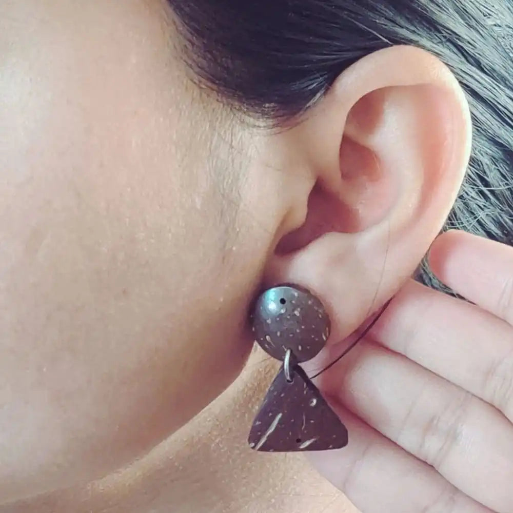 Coconut Shell Earrings by ONEarth - EarthBased 
