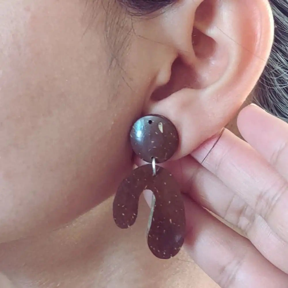 Coconut Shell Earrings by ONEarth - EarthBased 