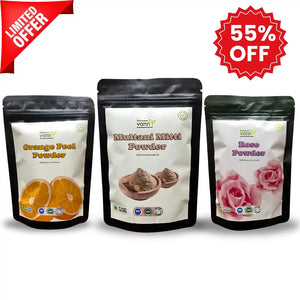 Radiant Skin & Hair Cobmo: Multani Mitti, Orange, and Rose Powder - EarthBased 