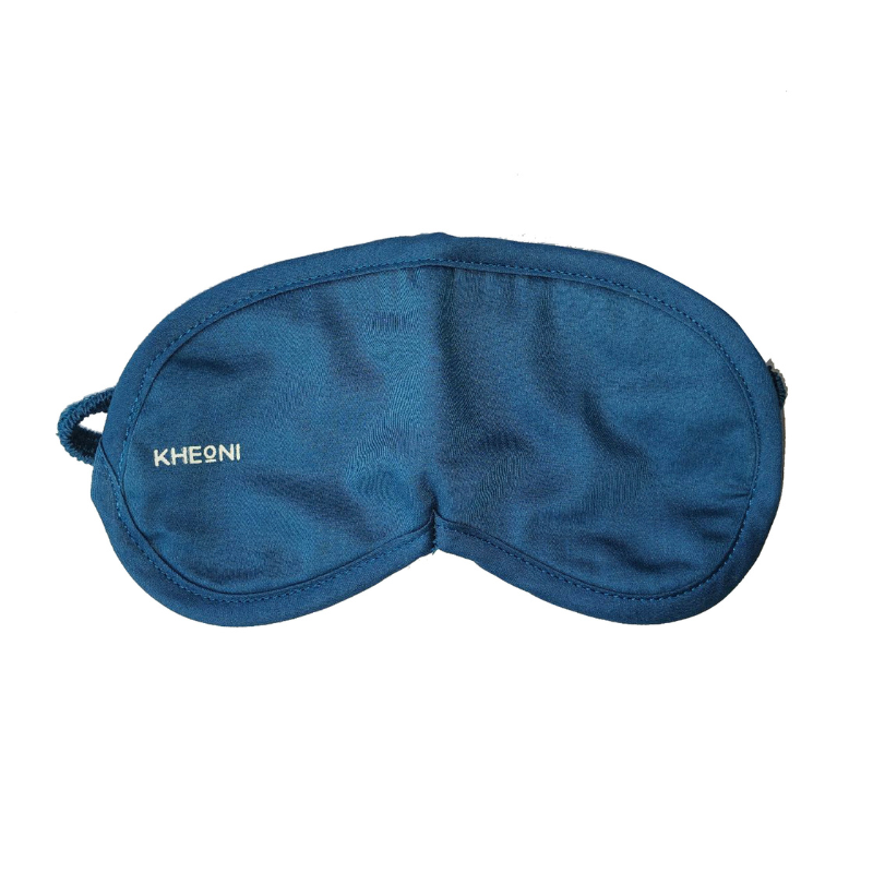 Kheoni ocean blue organic cotton sleep eye mask