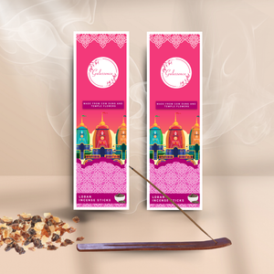 Loban Incense Sticks With Free Incense Holder| Made from Cow dung & Temple Flower | Gulessence - EarthBased 