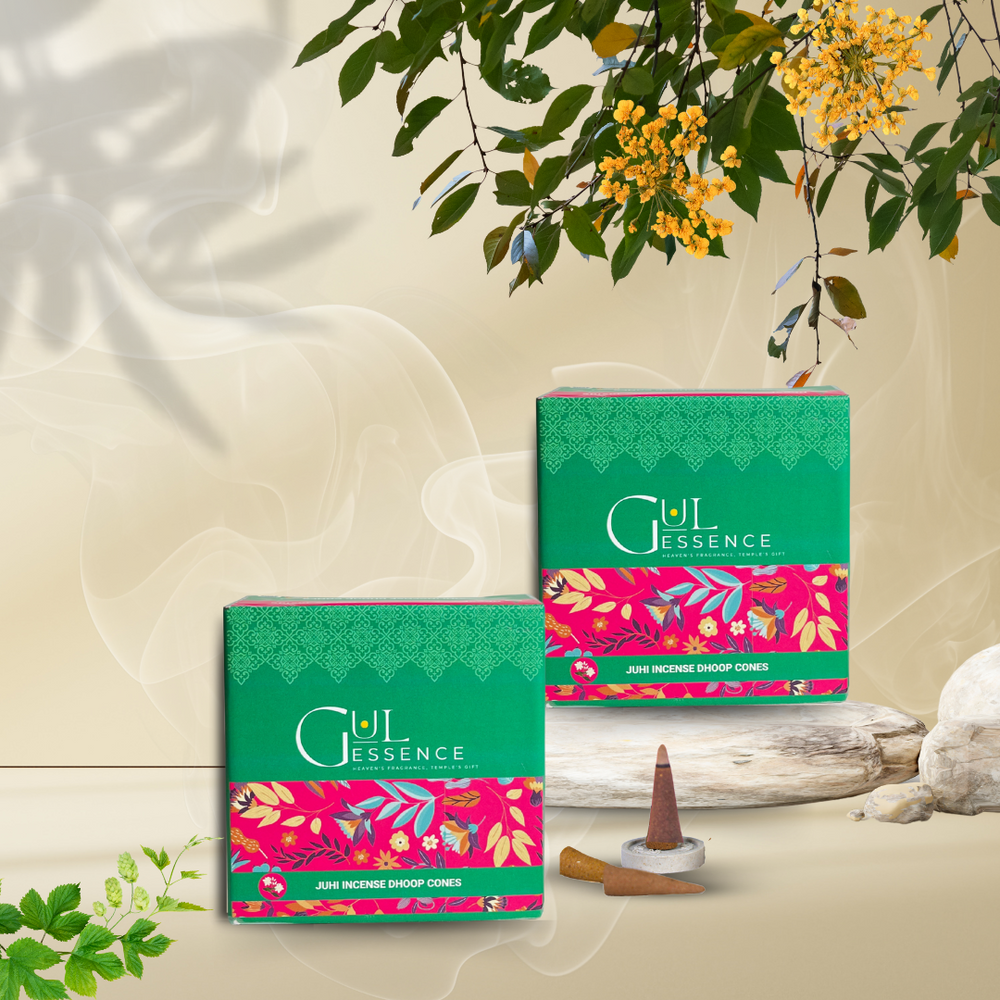 Juhi Dhoop Cones | Made from Temple Flower | Gulessence - EarthBased 