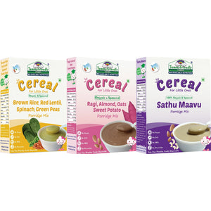 TummyFriendly Foods Certified Organic Stage3 Sprouted Porridge Mixes Combo Pack | Organic Baby Food for 8 Months Old | 200g Each (600 g, Pack of 3) - EarthBased 