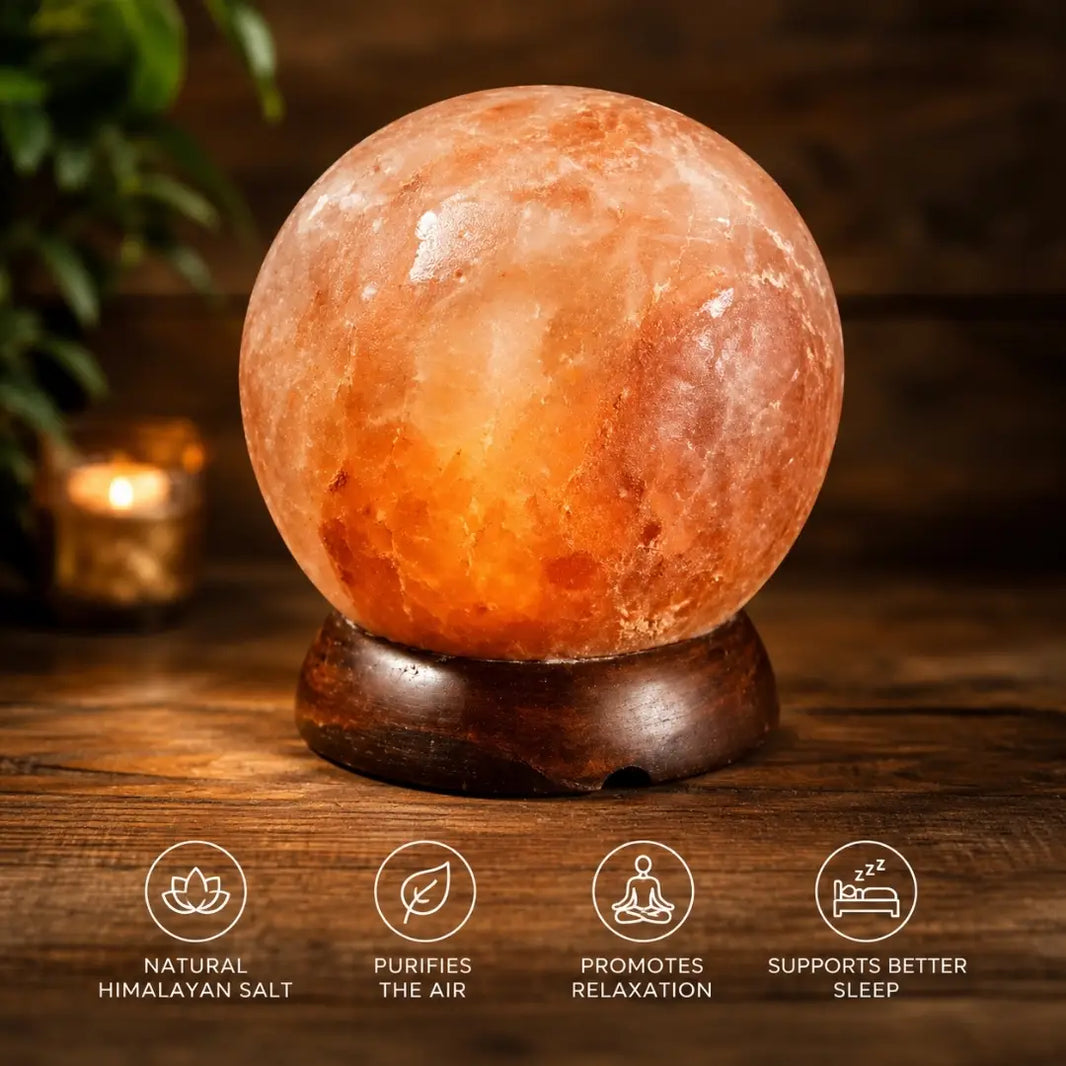 Himalayan Salt Lamp - Globe Shape | ONEarth