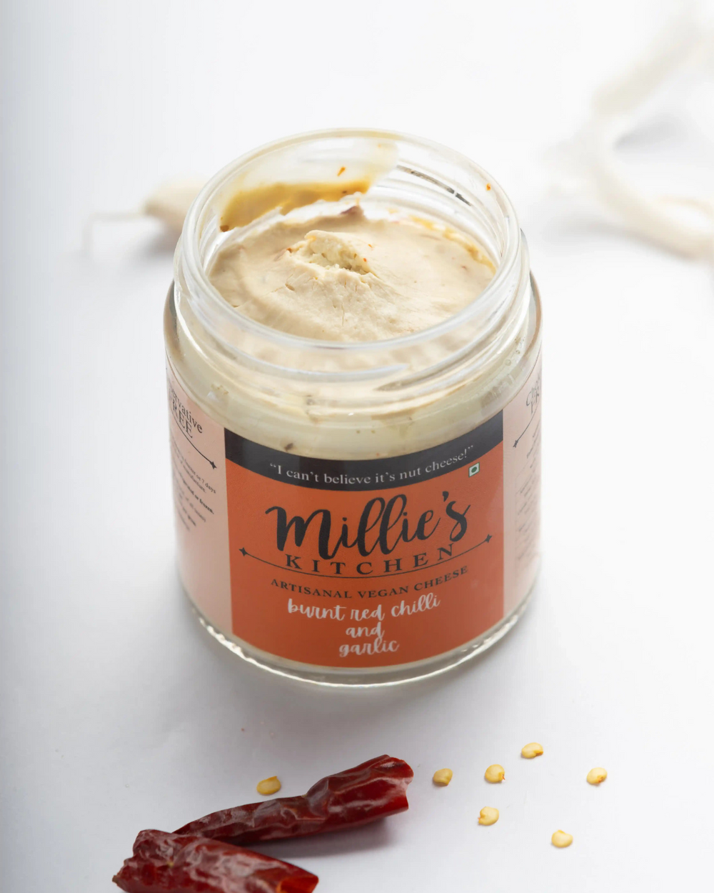 Burnt Red Chili and Garlic | Millie's Vegan Cheese - EarthBased 