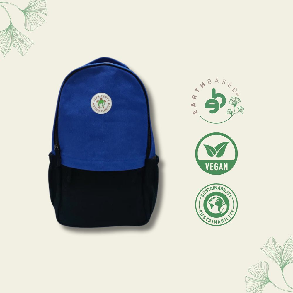 Clan Earth Amur Backpack- Navy Blue & Charcoal Black - EarthBased 