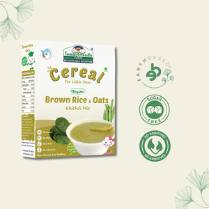 TummyFriendly Foods Organic Brown Rice, Oats Khichdi Mix for Toddler, 1 year plus Cereal (200 g) - EarthBased 