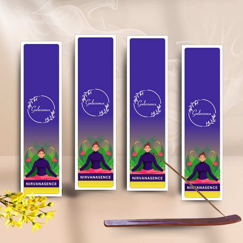 Nirvanasence Incense Sticks With Free Incense Holder| Made from Temple Flower | Gulessence - EarthBased 