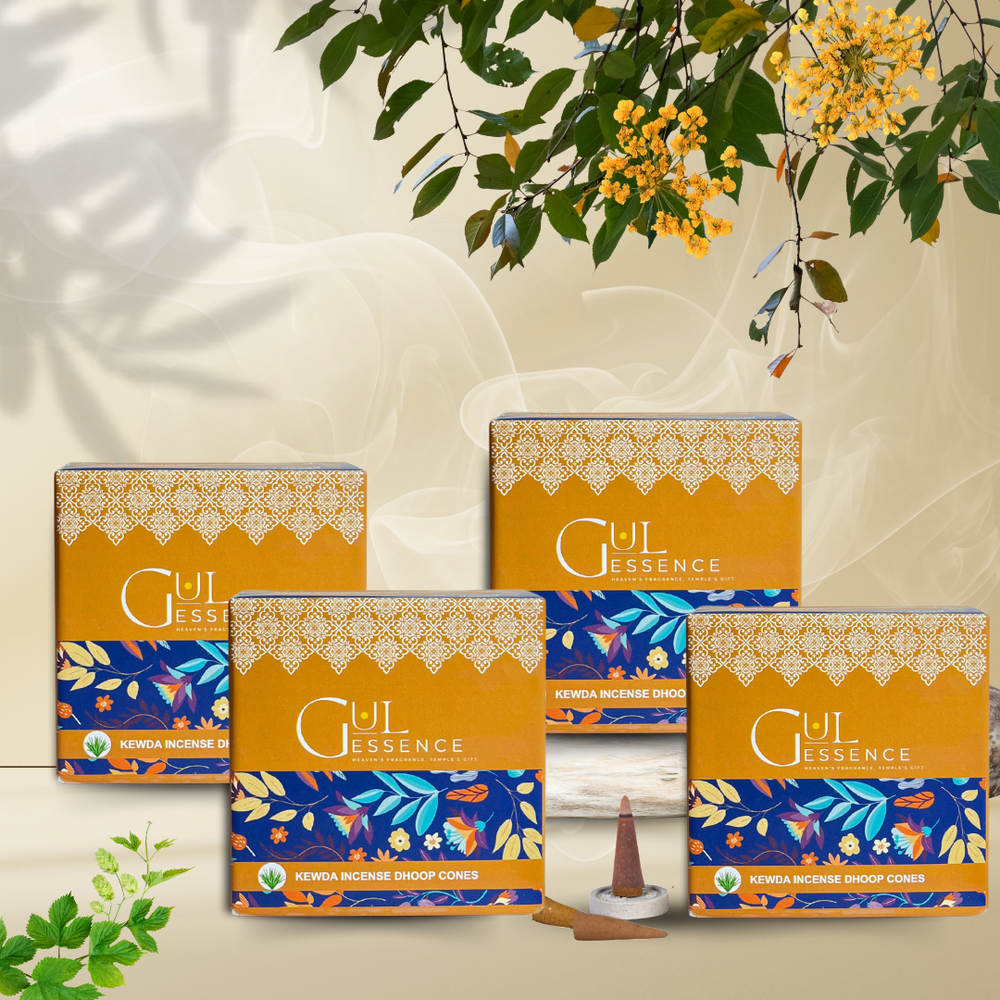 Kewda Dhoop Cones | Made from Temple Flower | Gulessence - EarthBased 