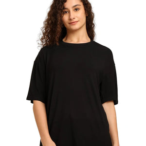 Women Oversized Bamboo T-Shirt – Soft, Breathable & Sustainable - EarthBased 