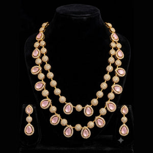Pink Layered Necklace Set - view 2