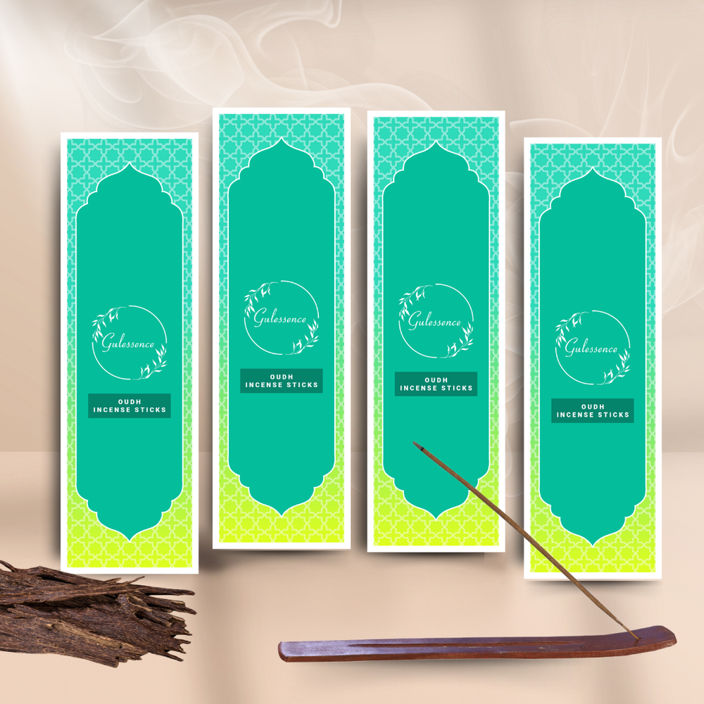 Oudh Incense Sticks With Free Incense Holder | Made from Temple Flower | Gulessence - EarthBased 