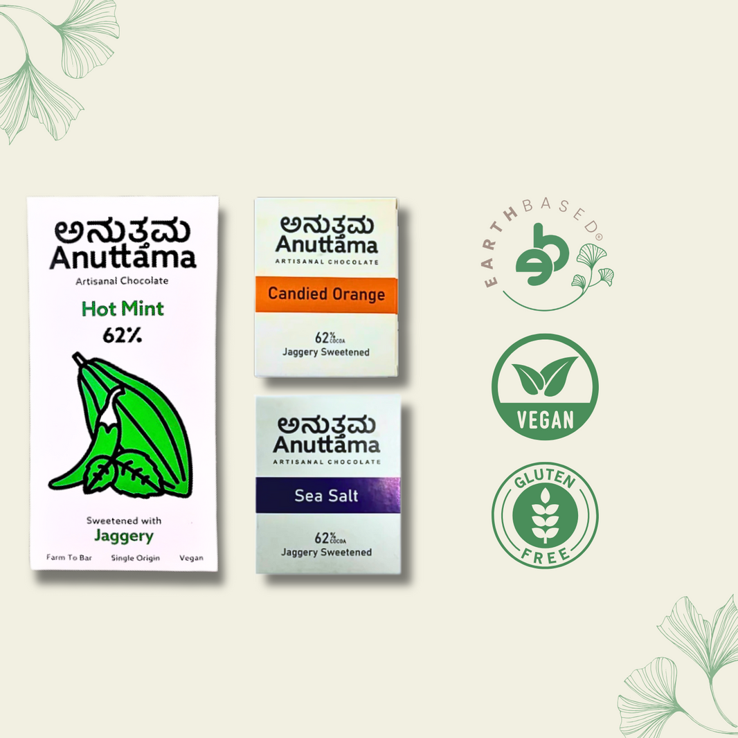 Dark Chocolate | Hot Mint + Sea Salt + Candied Orange | Combo - EarthBased 