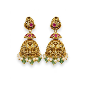 Peacock Jhumka Earrings