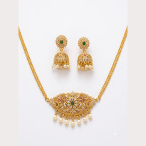 Temple Pendant Necklace Set