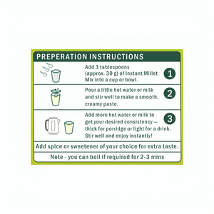 Instant Millet Mix (Naturally Sweetened with Jaggery) Pack of 2 - EarthBased 