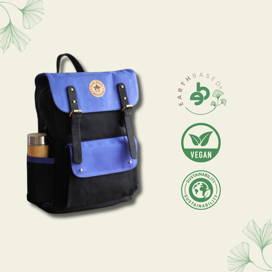 Dugong Backpack- Royal Blue & Charcoal Black | Clan Earth - EarthBased 