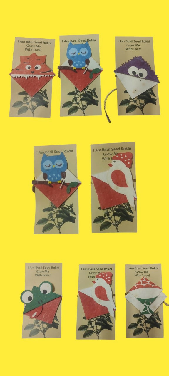 Seed Paper Plantable Rakhi (Assorted) - EarthBased 