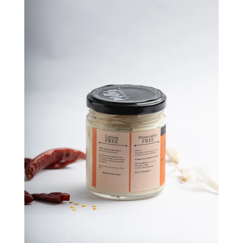 Burnt Red Chili and Garlic | Millie's Vegan Cheese - EarthBased 