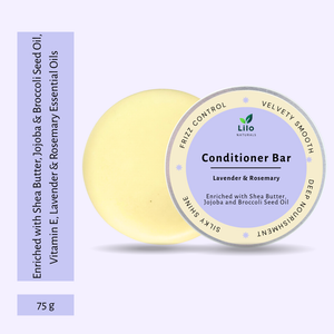Solid Conditioner Bar for Dry & Frizzy Hair | Enriched with Shea Butter, Jojoba & Broccoli Seed Oil | - EarthBased 