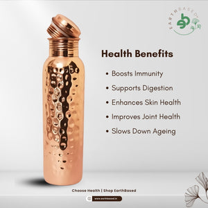 750 ml Copper Bottle (with Cleaning Brush) - EarthBased 