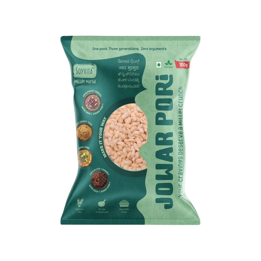 Jowar Pori | Smart Millet Crunch | Anytime Snack | 100 Gms | Pack of 6