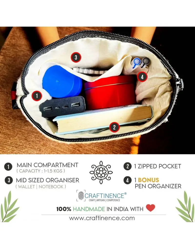 CRAFTINENCE Nomad Wanderlust Sling Bag - Temple -  Bag for women-handbags for women - EarthBased 