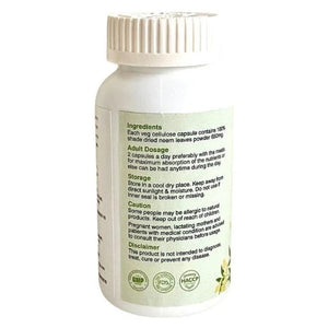 Daivik Moringa Neem Veg Capsules | 100% Natural | Detox, Skin Care, Anti Inflammatory | 100 Caps Each - EarthBased 