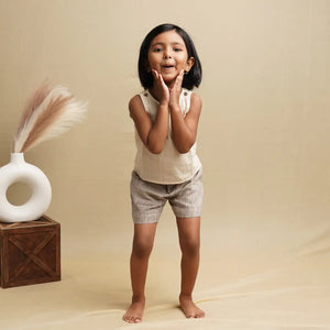 Frilly Fun Set' - Girls' Set with Crop Top and Frilly Shorts Set - EarthBased 