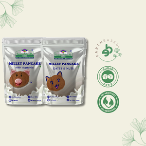 TummyFriendly Foods Millet Pancake Mix - Veggies, Dates, Nuts. HealthyBreakfast. 2 Packs 150g Each Cocoa Powder (2 x 150 g) - EarthBased 