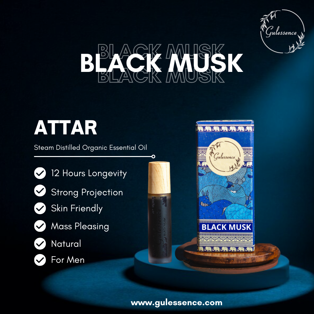 Black Musk | Roll-On Attar | Gulessence - EarthBased 