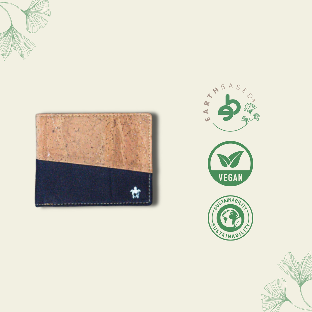 Kakapo Cork & Canvas Bifold Wallet | Clan Earth - EarthBased 