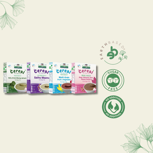 TummyFriendly Foods Organic Certified Stage3 Sprouted Porridge Mixes Combo - 4 Packs With Oats | Organic Baby Food for 8 Months Old Baby |4 Packs, 200g Each Cereal (800 g, Pack of 4) - EarthBased 