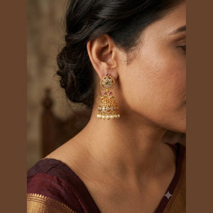 Temple Jhumka Earrings - view 2