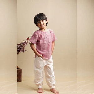 Kurta Shirt' - Boys' Cotton Shirt - EarthBased 