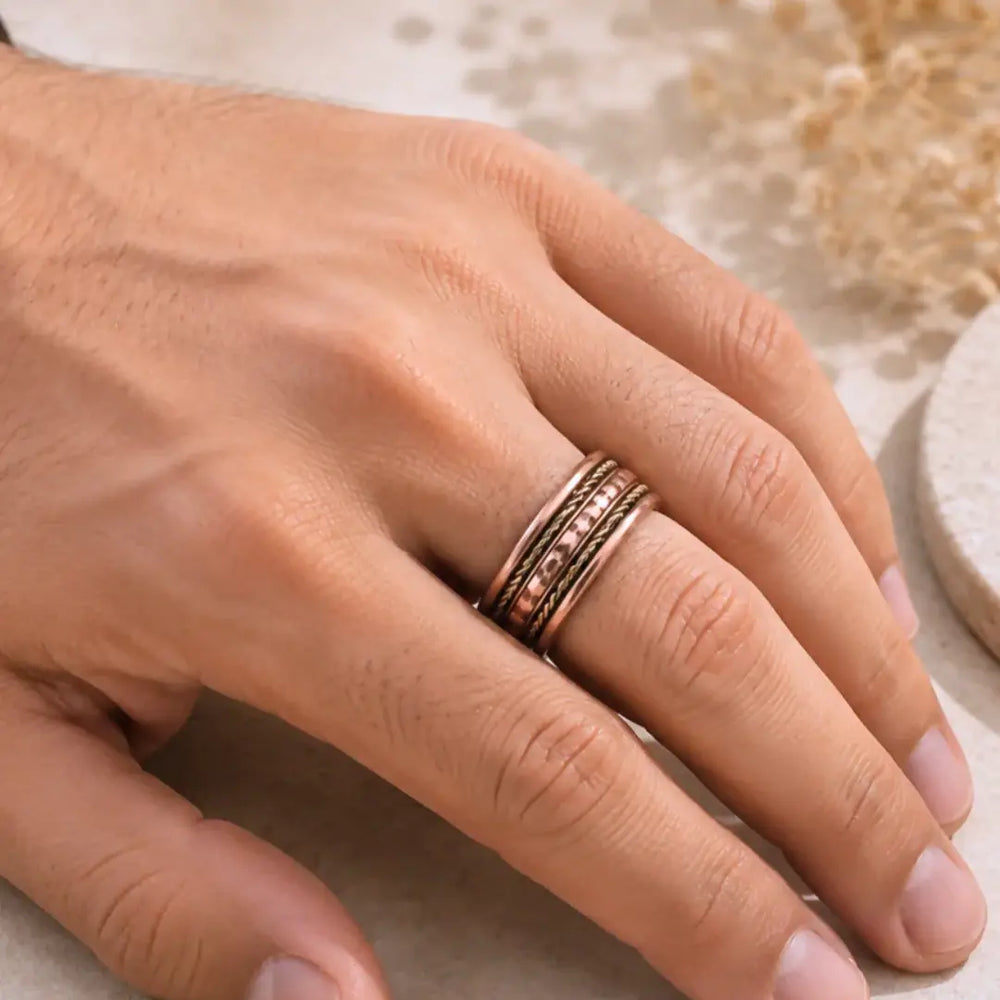 Adjustable copper magnetic ring with embedded magnets – Nature Heal