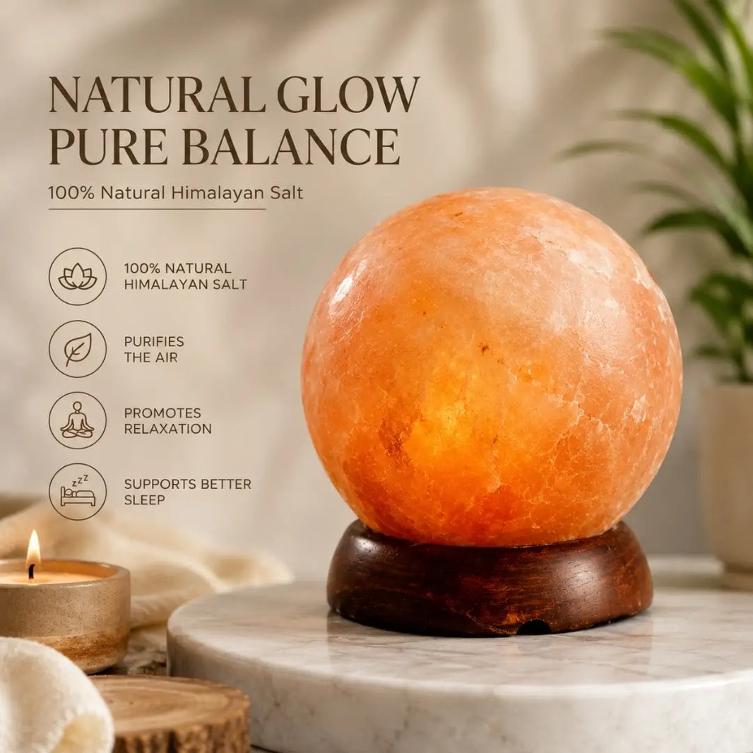 Himalayan Salt Lamp - Globe Shape | ONEarth