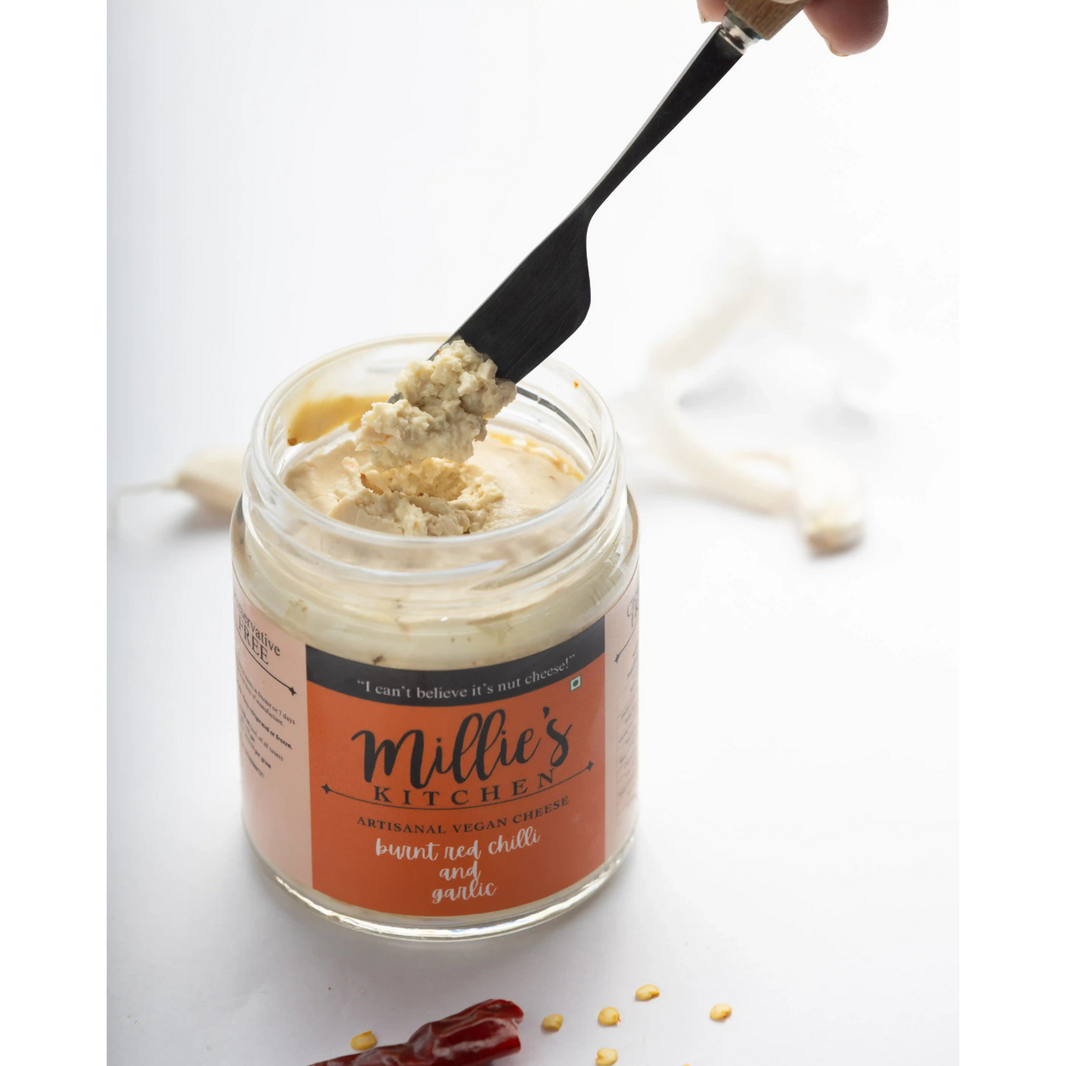 Burnt Red Chili and Garlic | Millie's Vegan Cheese - EarthBased 