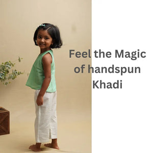 Breeze Belle Cotton Pants' - Girls' Cotton Pants with a Flare - EarthBased 