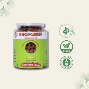 PROMUNCH Roasted Soya Snack | Vegan |Gluten-Free | Pack of 1 Flavour: Tangy Pudina 300 g - EarthBased 