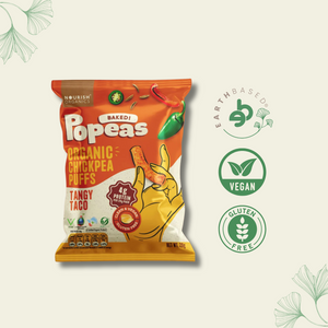 Nourish Organics Chickpea Puffs | TANGY TACO (Pack x4) - EarthBased 