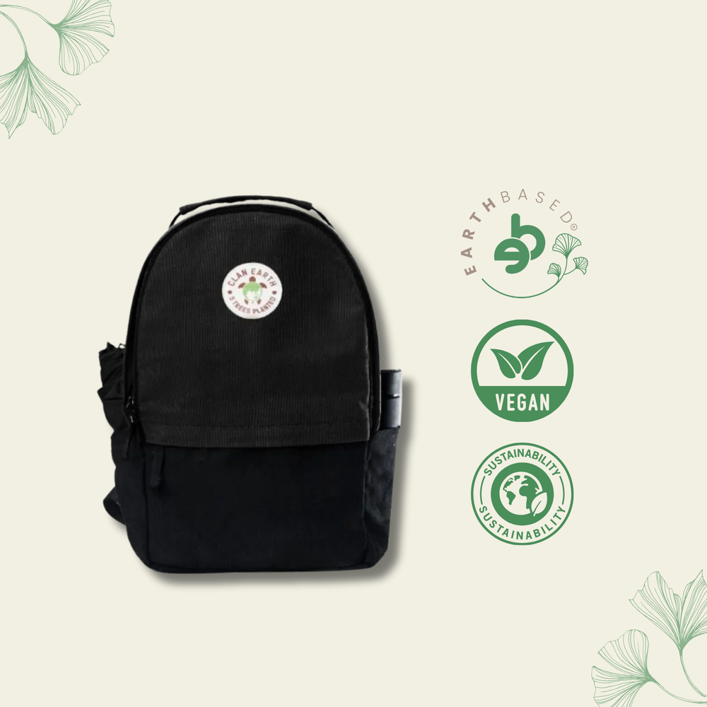 Clan Earth Amur Backpack - Charcoal Black - EarthBased 