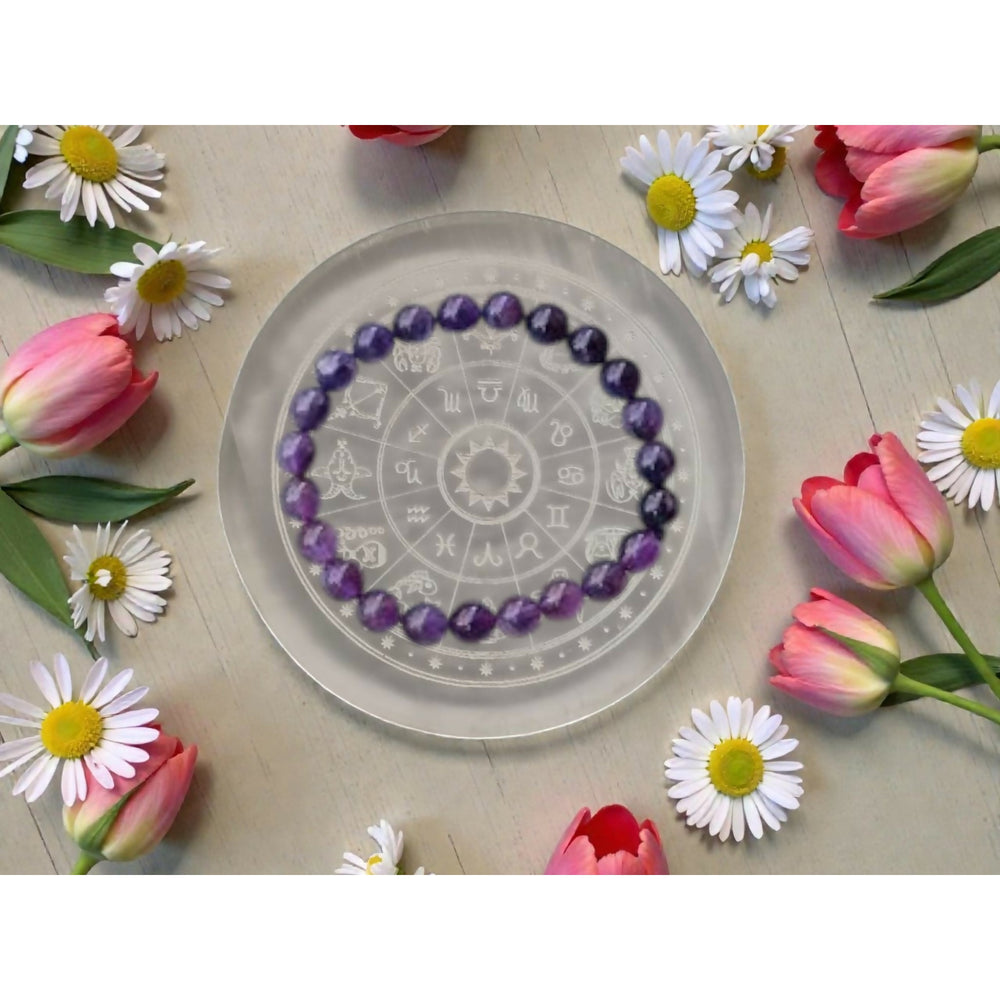Onearth Certified Amethyst Natural Crystal Bracelet (certified) - EarthBased 